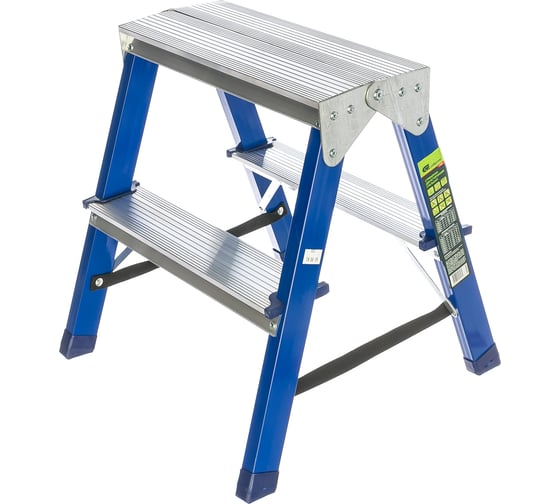 Изображение товара Стальная двусторонняя стремянка СИБРТЕХ 2 ступени 97932