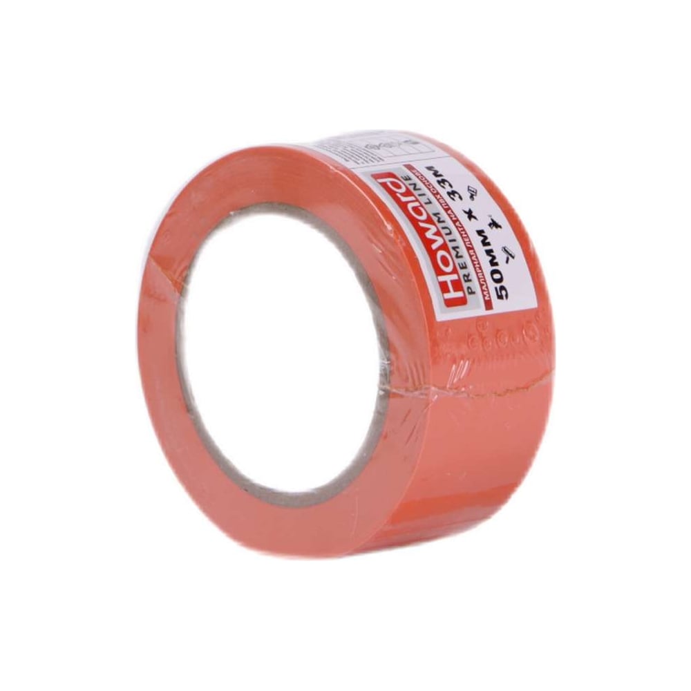 Изображение товара Малярная клейкая лента HOWARD ПВХ влагостойкая 50мм 33м ЦБ-00006379