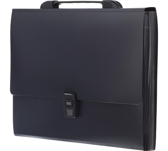 Изображение товара Портфель-картотека Комус 12 отделений, А4, черный 166256