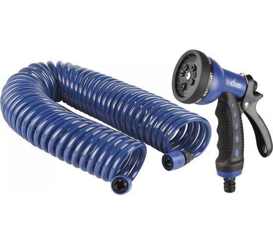 Изображение товара Набор GREEN APPLE спиральный шланг с коннекторами + пистолет-распылитель Б0003089