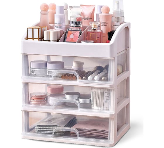 Изображение товара Органайзер для хранения косметики, канцтоваров, мелочей DASWERK три уровня, 26.6x17x23.5 см 608477