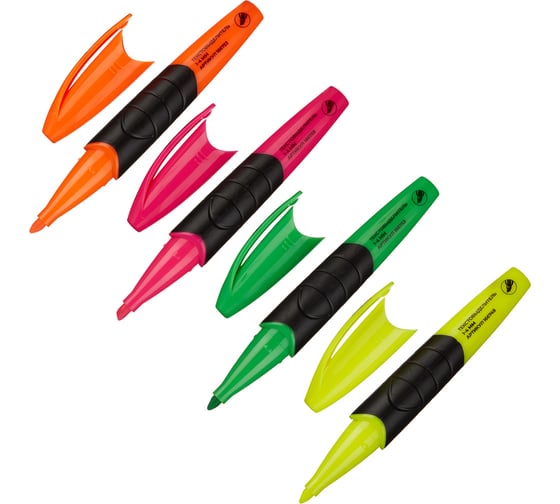 Изображение товара Набор текстовыделителей Комус hy2396, набор, 4 цвета, 1-4 мм 166753