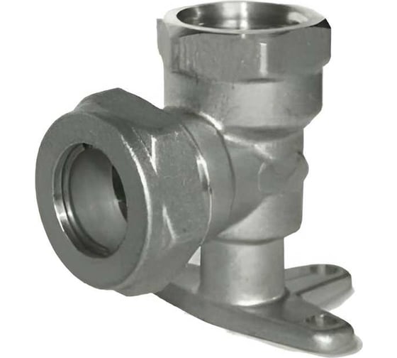 Изображение товара Угольник с креплением TIM никелированный, 20 - 3/4 вн резьба 771331