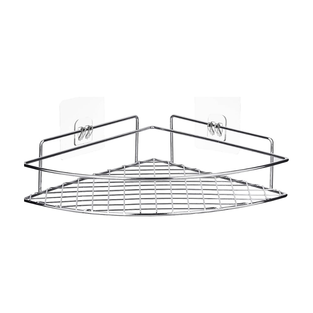 Изображение товара Угловая полка Verran 20x20 см хром современная настенная