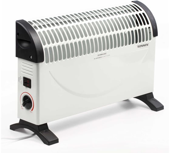 Изображение товара Обогреватель-конвектор SONNEN Y-02S, 1500 Вт, 3 режима работы, белый/черный, 453494