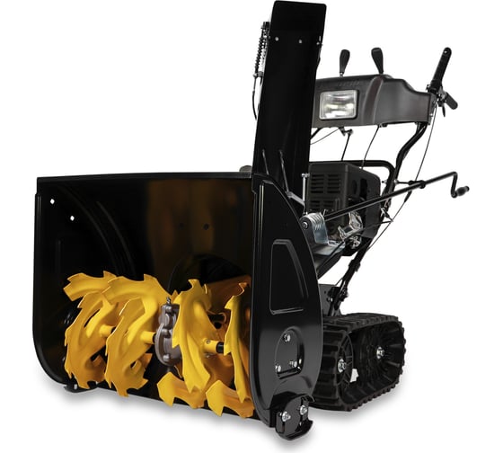 Изображение товара Снегоотбрасыватель CHAMPION 7,0 лс, 61см 6F/2R гусеницы 3л 90 кг электростартер, фара, обогрев рук STT761E