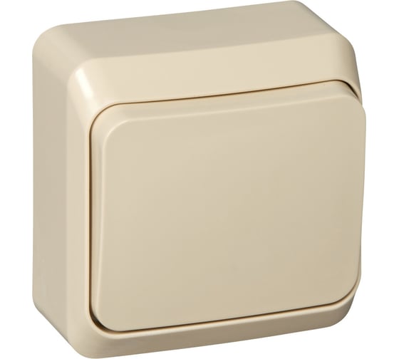 Изображение товара Выключатель 1-клавишный Systeme Electric (Schneider Electric) Этюд, 10 А, IP20, кремовый BA10-001K