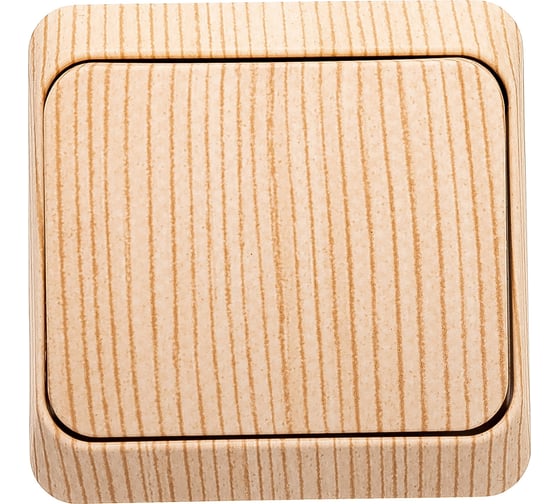 Изображение товара Одноклавишный выключатель Systeme Electric ОП Этюд Дача 10А IP20 сосна BA10-001D