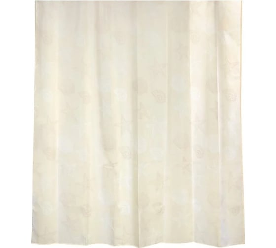 Изображение товара Занавеска (штора) для ванной комнаты Verran omeni тканевая 180x180 см., цвет бежевый 630-61