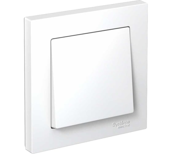 Изображение товара Одноклавишный выключатель Systeme Electric ATLAS DESIGN сх.1 10АХ в сборе, белый ATN000112