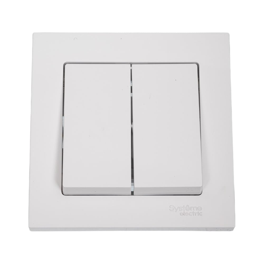 Изображение товара Двухклавишный выключатель Systeme Electric ATLAS DESIGN сх.5 10АХ белый