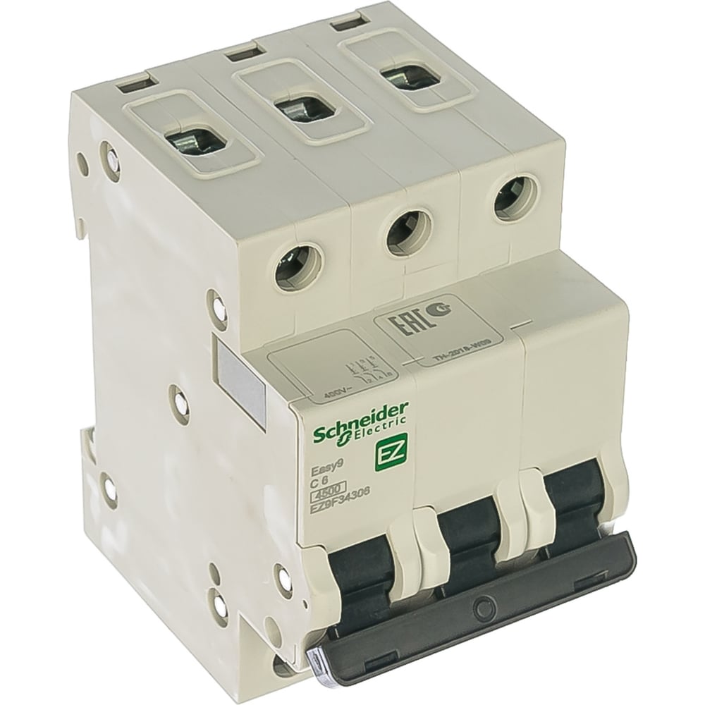 фото Автоматический модульный выключатель schneider electric 3п c 6а 4.5ка easy 9 ez9f34306