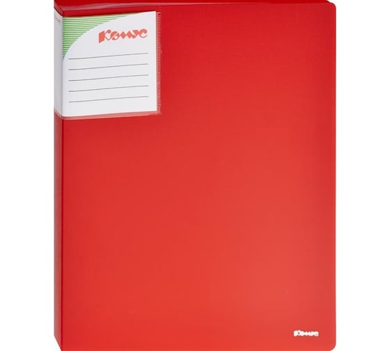 Изображение товара Папка файловая 40 файлов шелк красная Комус 328005