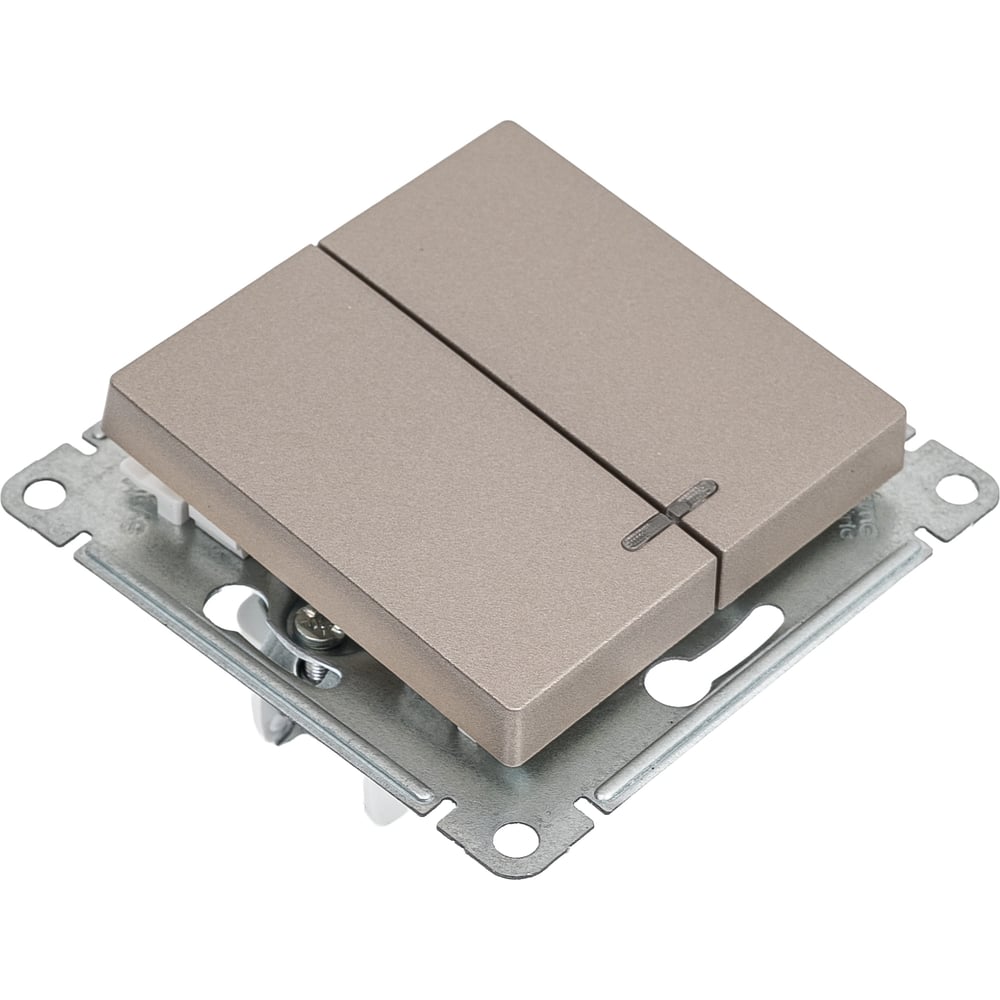 Изображение товара 2-клавишный механизм выключателя ATLAS DESIGN с подсветкой