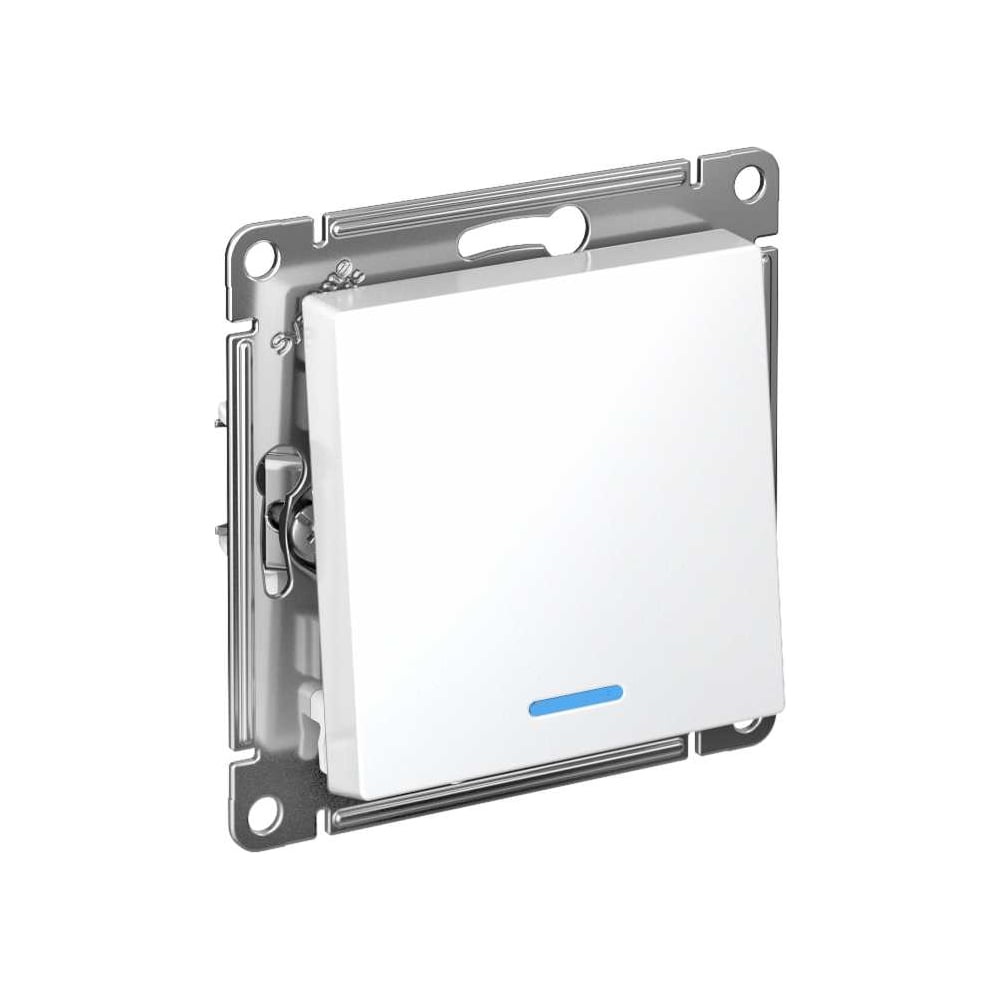 Изображение товара Одноклавишный выключатель Systeme Electric ATLAS DESIGN с подсветкой белый