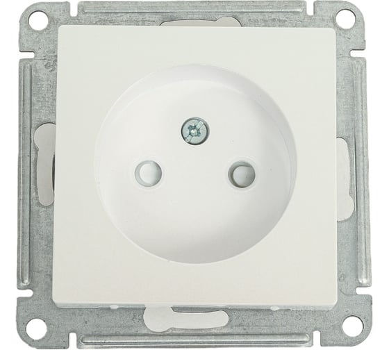 Изображение товара Механизм розетки Systeme Electric 1-м СП ATLAS DESIGN без заземления, защитные шторки 16А жемчуг ATN000449