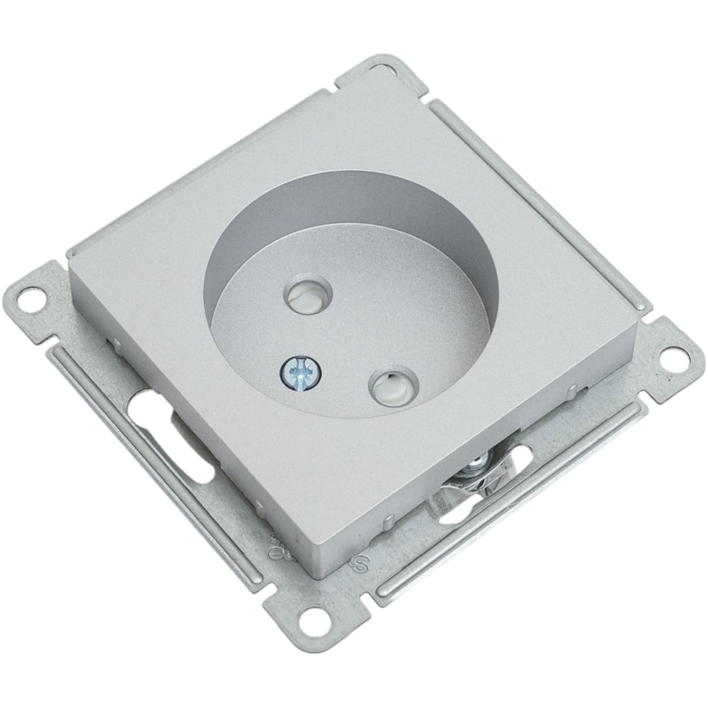 Изображение товара Механизм розетки Systeme Electric 1-м СП ATLAS DESIGN без заземления IP20 алюминий