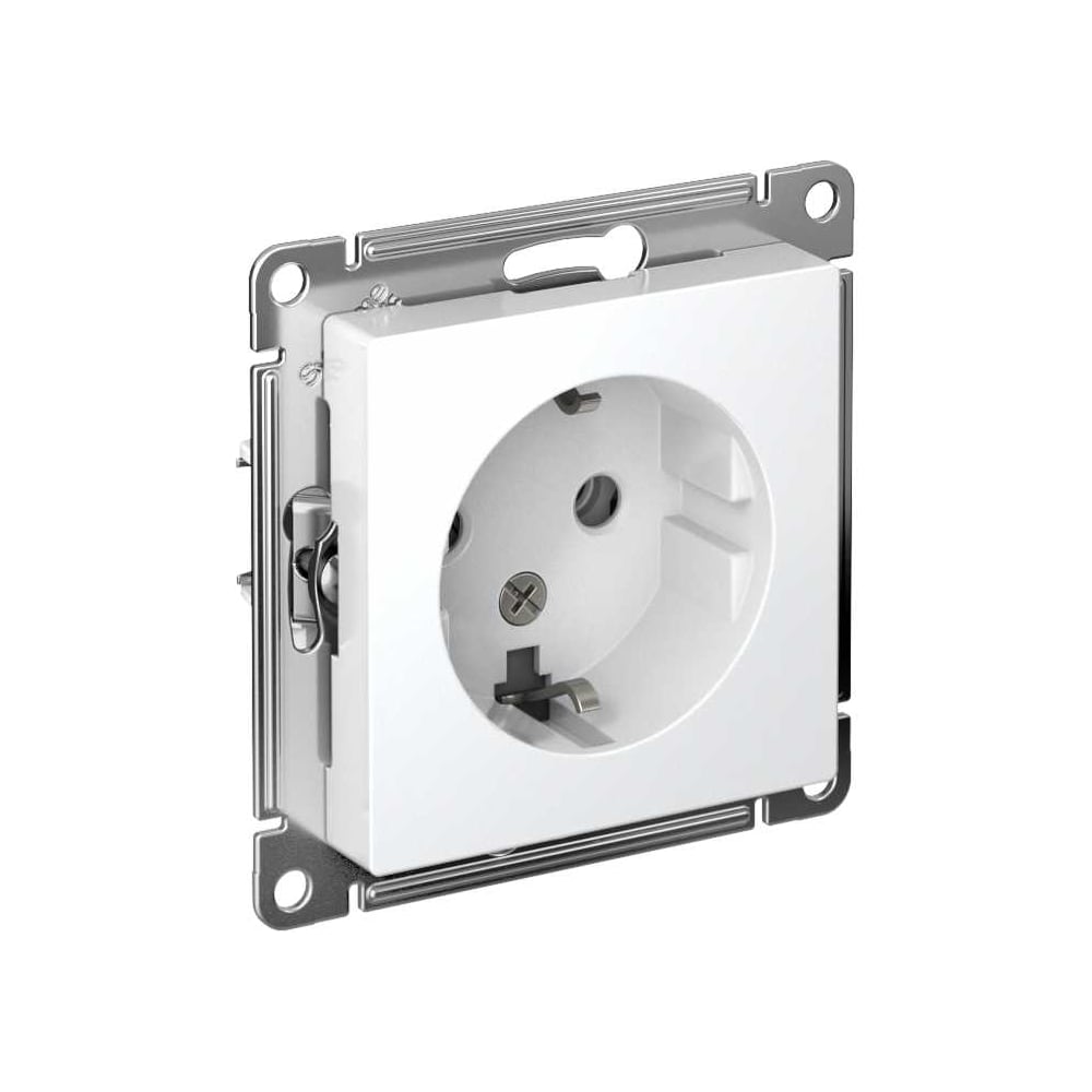 Изображение товара Механизм розетки Systeme Electric ATLAS DESIGN 16А с заземлением белый