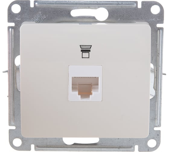 Изображение товара Механизм компьютерной розетки Systeme Electric 1-м СП Glossa RJ45 бежевый GSL000281K
