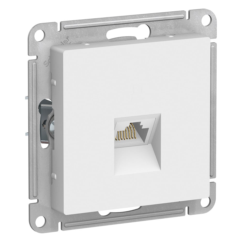Изображение товара Механизм компьютерной розетки Systeme Electric ATLAS DESIGN RJ45 белый