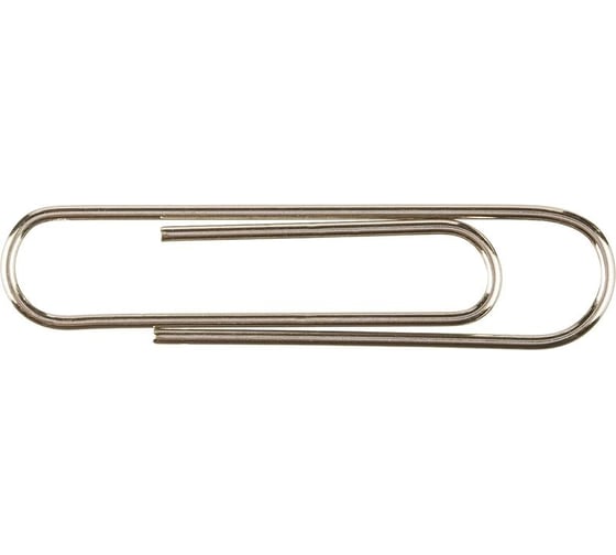 Изображение товара Никелированные скрепки Комус 33 мм, негофрированные, 100 шт 161986