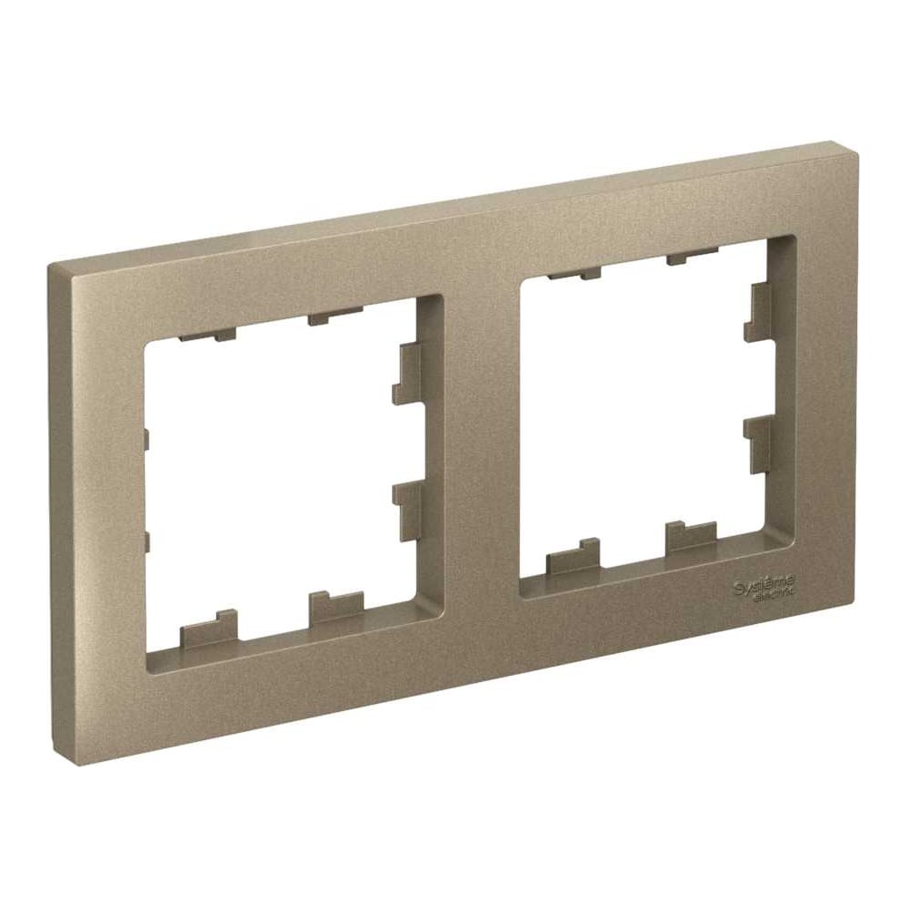 Изображение товара Рамка Systeme Electric 2-м ATLAS DESIGN универсальная шампань для монтажных систем
