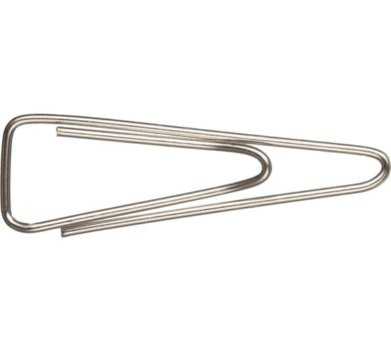 Изображение товара Скрепки с отгибом Комус никелированные, 25 мм, треугольные, 100 шт 161989