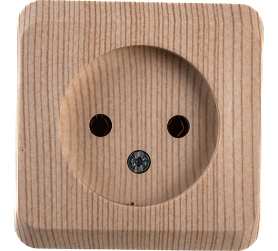 Изображение товара Розетка Systeme Electric 1-м ОП Этюд Дача 16А IP20 без заземления, сосна PA16-001D