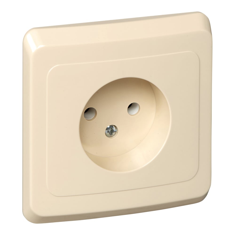 Изображение товара Розетка Systeme Electric 1-м СП Этюд 16А IP20 кремовая