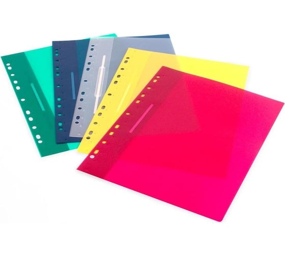 Изображение товара Пластиковый скоросшиватель с перфорацией на корешке Комус А4, 10шт 172462