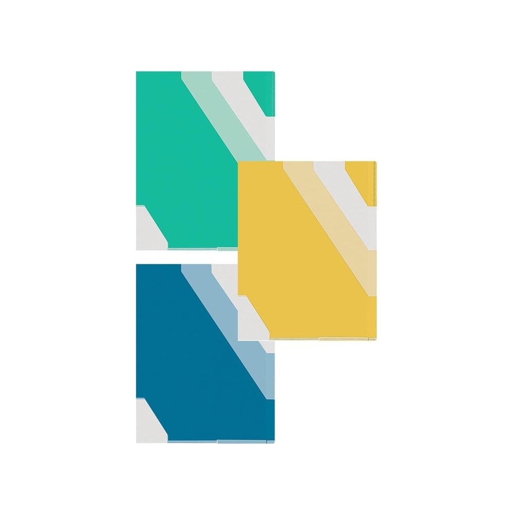 Изображение товара Папка-уголок с цветными разделителями Комус 10 шт для документации