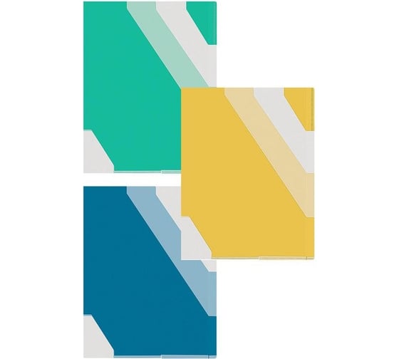 Изображение товара Папка-уголок с цветными разделителями Комус 10 шт 172456