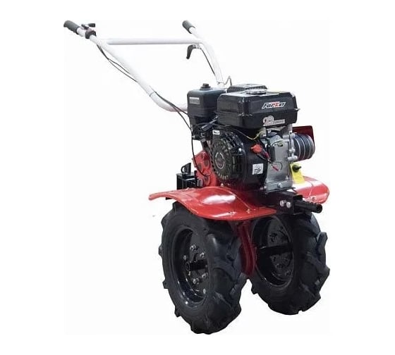 Изображение товара Бензиновый мотоблок FORZA МБ5 701 двигатель 7 л.с., редуктор чугунный, привод ременной, скорость 3 вперед 1 назад, руль поворотный, вал S24, колеса 4x10, фрезы 3 группы 24 ножа FORZAМБ5701