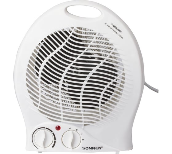 Изображение товара Тепловентилятор SONNEN F-200, 1000/2000 Вт, 2 режима работы, белый, 453493