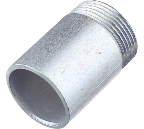Изображение товара Стальная резьба МЕТАЛЛСЕРВИС удлиненная, оцинкованная, ду15, l=50 мм, из труб по гост 3262-75 1211765