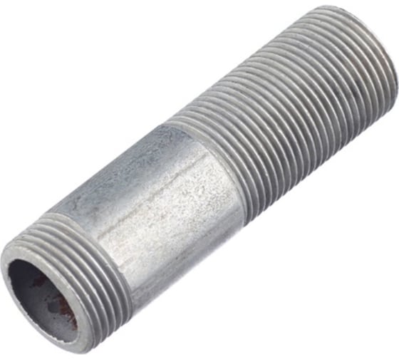 Изображение товара Стальной сгон МЕТАЛЛСЕРВИС укороченный, оцинкованный, ду15, l=100 мм, из труб по гост 3262-75 1211796
