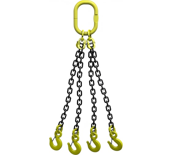 Изображение товара Четырехветвевой цепной строп ТРАСТ 4сц 17 тн, 3500 мм, 8 класс 4687203698799