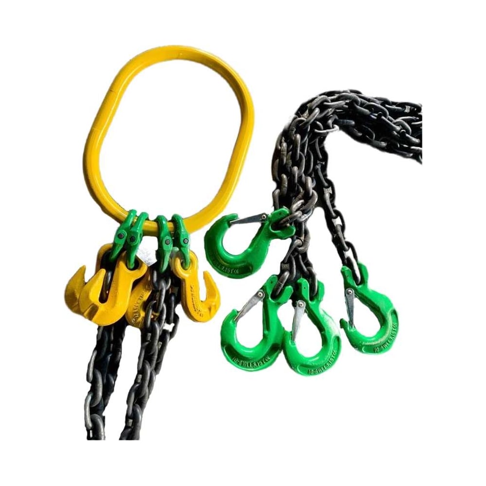 Изображение товара Четырехветвевой цепной строп ТРАСТ 4сц 6.7 тн 3.5 м с увеличенным звеном