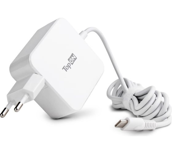 Изображение товара Блок питания для ноутбука hp TopOn 5v-2a - 20v-2.25 45w usb type-c белый TOP-HP45QW