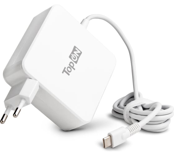 Изображение товара Блок питания для ноутбука asus TopOn 20v 5a 100w a20-100p1a usb type-c белый TOP-AS100QW