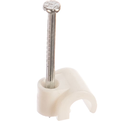 Изображение товара Пластиковая скоба с гвоздем (клипса) Hyperline GB-1 макс. диаметр 3.2 мм, 100 штук 16071