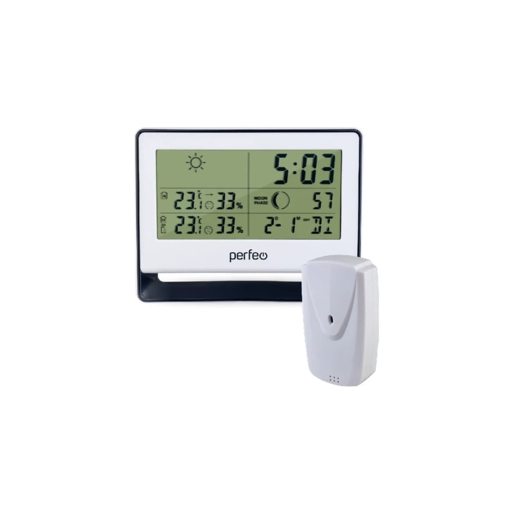 Часы-метеостанция Perfeo Nuvole PF-S3607B серебряный 30016104