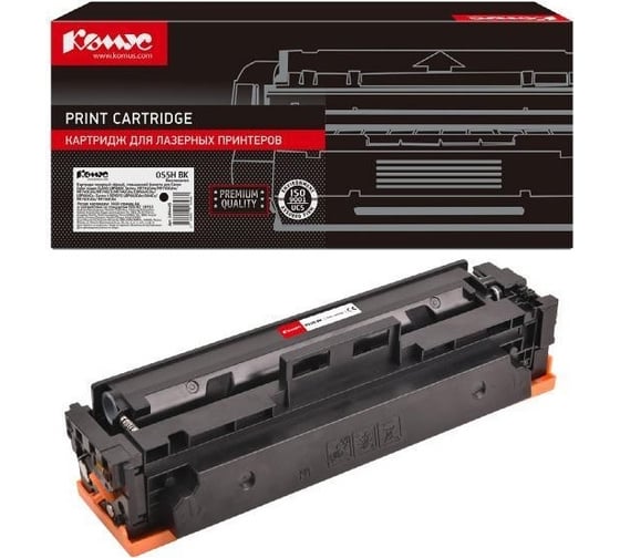 Изображение товара Лазерный картридж Комус 055h bk черный, повышенная емкость, для canon mf746cxlbp664cx 1494443