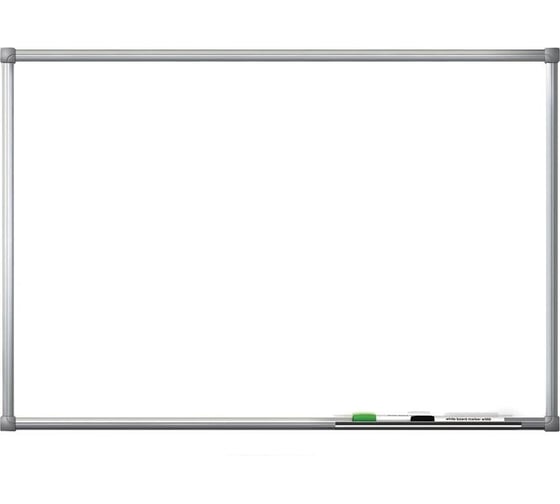 Изображение товара Магнитно-маркерная доска Комус premium 100x180 лак, алюминиевая рама 164481