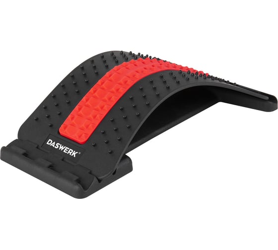 Изображение товара Массажер для спины, мостик для растяжки DASWERK Premium, 3 уровня нагрузки, красная вставка 680034