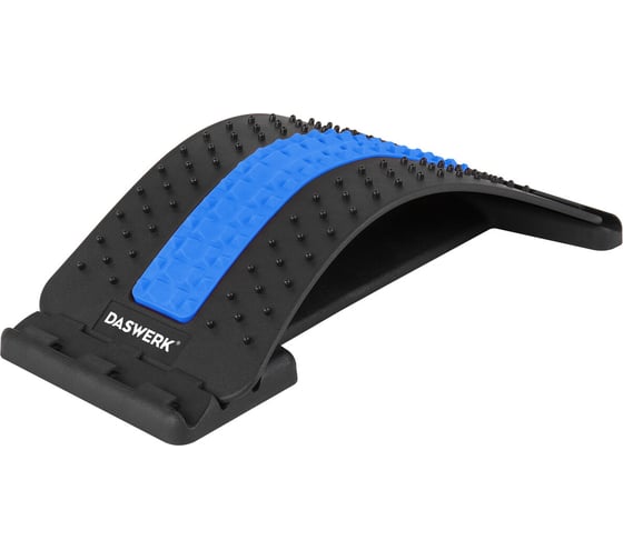 Изображение товара Массажер для спины, мостик для растяжки DASWERK Premium, 3 уровня нагрузки, синяя вставка 680035