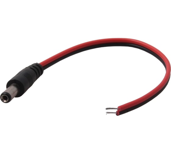 Изображение товара Разъем питания REXANT dc штекер 2,5x5,5мм с проводом 20 см 14-0324