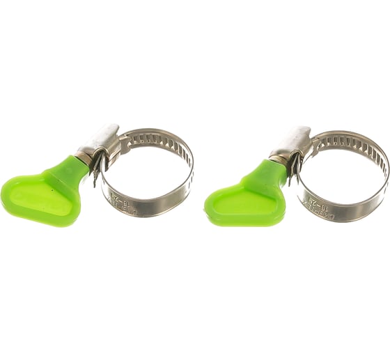 Изображение товара Металлические хомуты СИБРТЕХ, элемент крепления с формой ключа, 16-25мм, 2 шт 47650