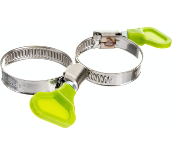 Изображение товара Металлические хомуты СИБРТЕХ, элемент крепления с формой ключа, 20-35мм, 2 шт 47652