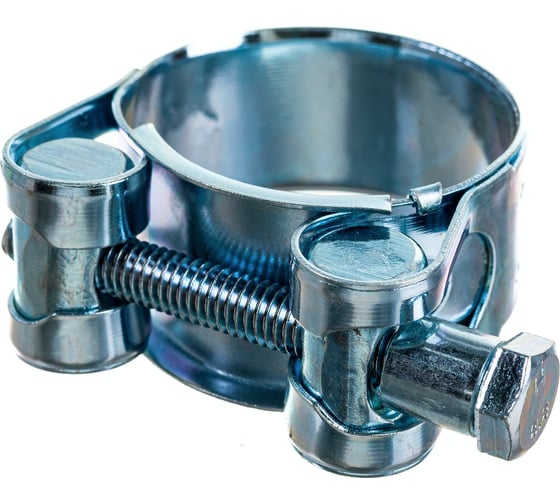 Изображение товара Металлические хомуты СИБРТЕХ, силовые, 32-35мм, ширина 20мм, шарнирный, W1, 2шт 47519